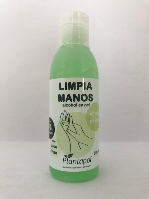 LIMPIA MANOS ALCOHOL ALOE GLICERINA 80ML PLANTAPOL